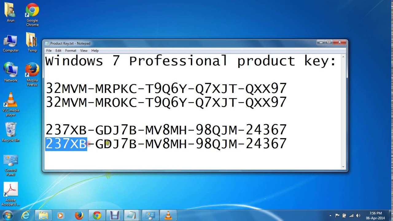 Product key windows 7 generator
